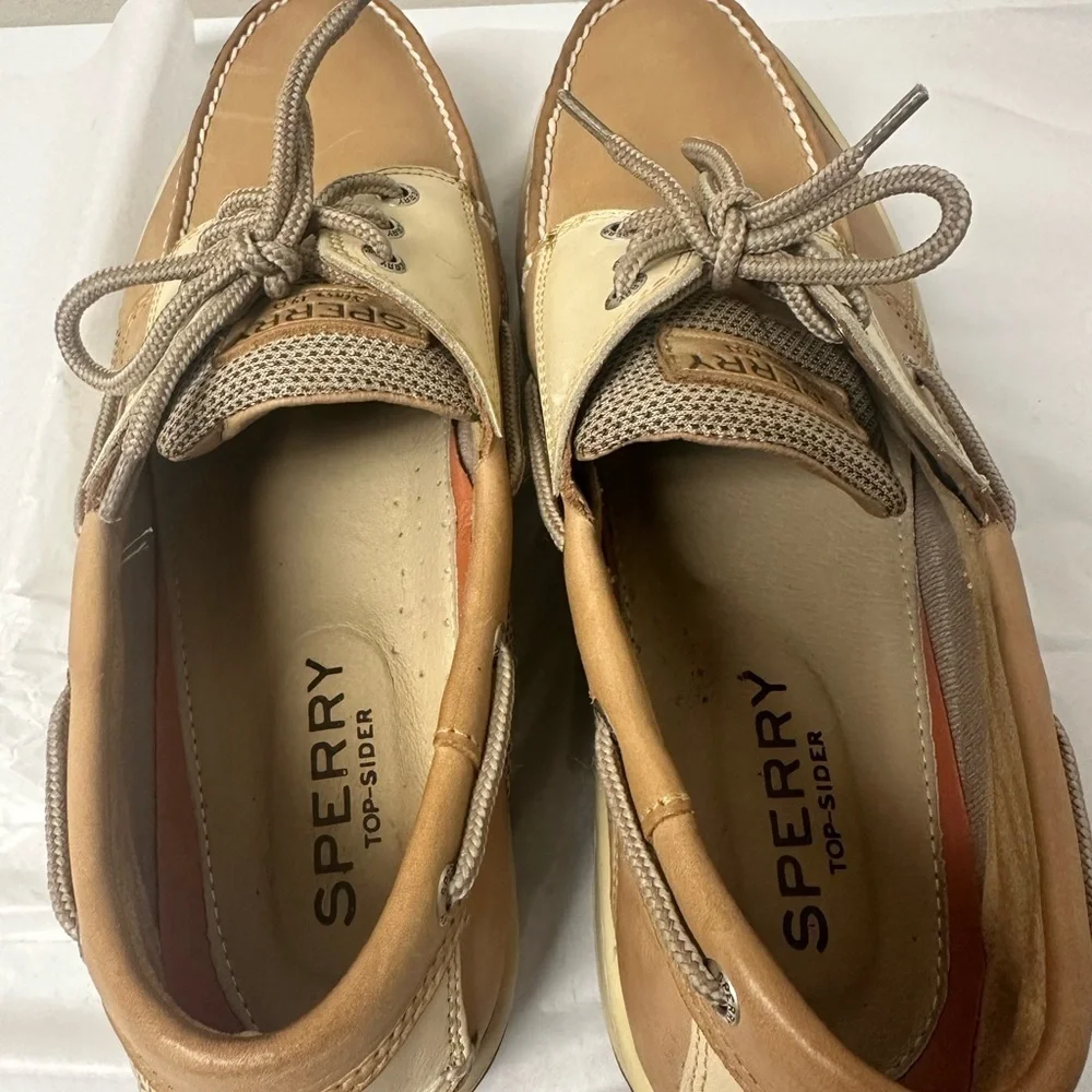 Sperry Top-Sider Billfish 3 Eye Boat Shoe Tan/Beige Men's size 13 Medium